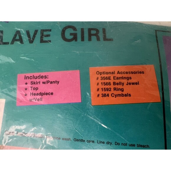Vintage 90S Rubie’s Halloween Costume Adult Deluxe Slave Girl New Old Stock - Picture 7 of 7